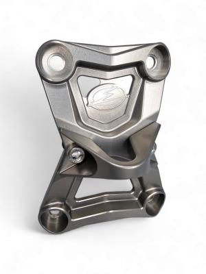 Polaris Turbo R Radius Rod Plate - Rear - Elektric Off Road - Billet Anodized - Gun Metal - `22-`25